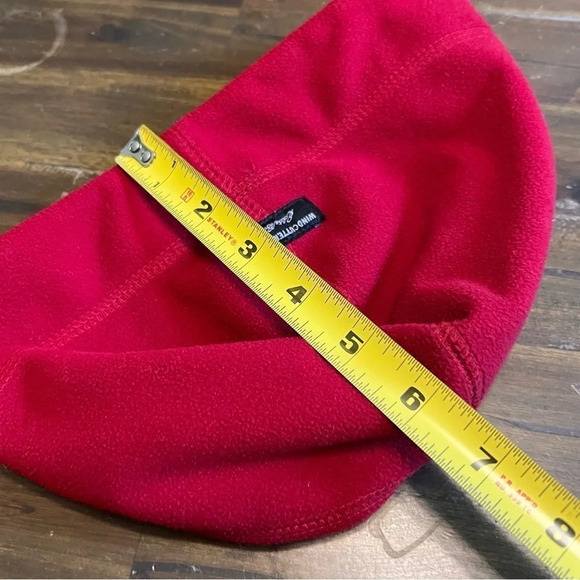 Eddie Bauer Red Beanie Fleece Wind Cutter Hat Winter - Picture 4 of 4